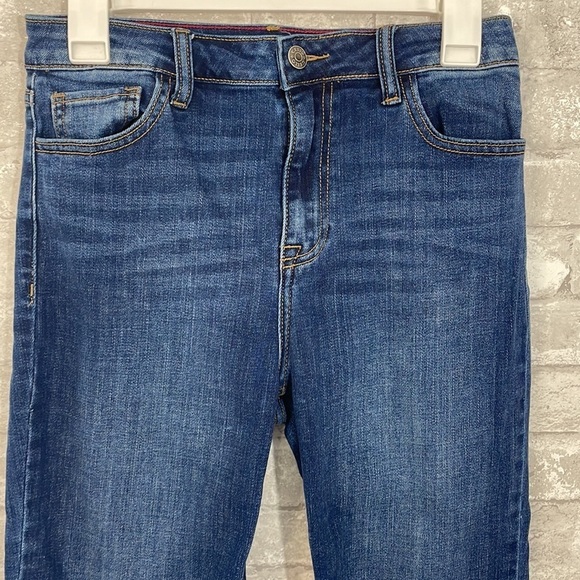 Cello Fringe Hem Straight Leg Cropped Jeans - Picture 2 of 6